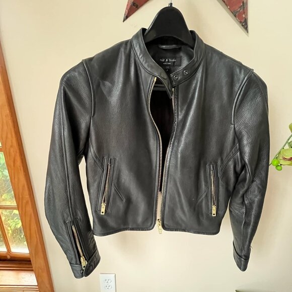 Rag & Bone Leather Jacket - Picture 1 of 2